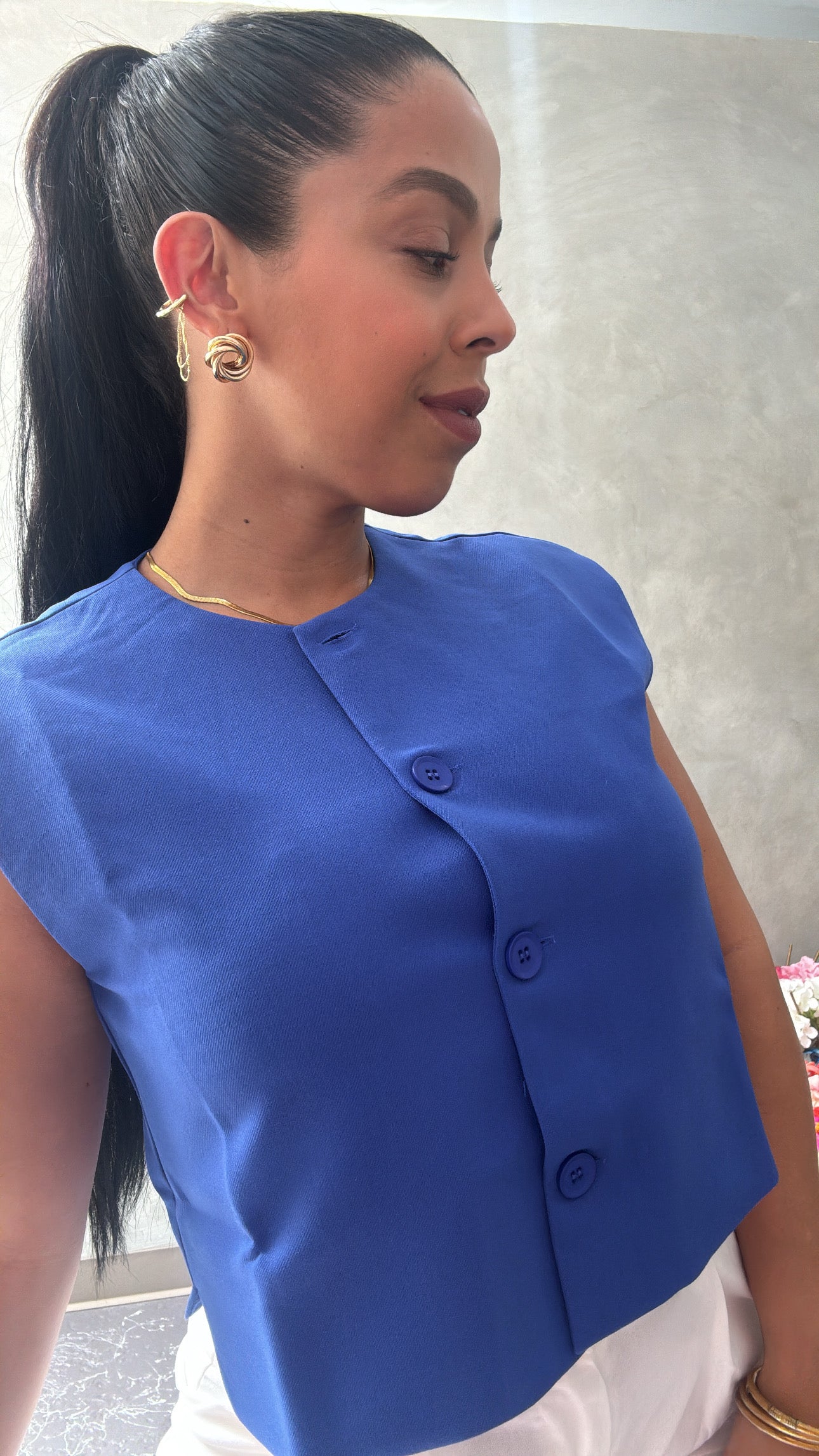 Royal vest & top