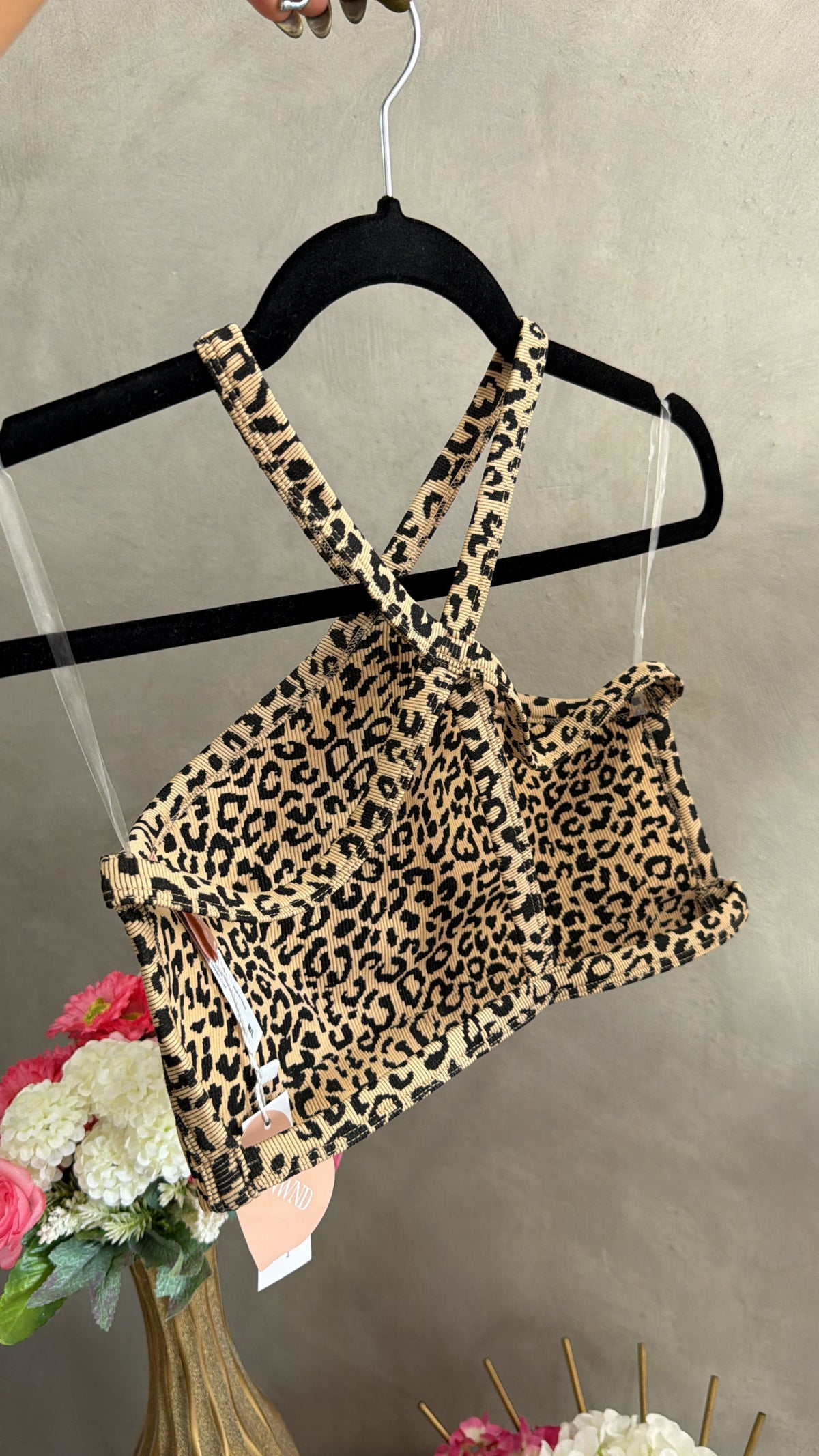Leopard crop top