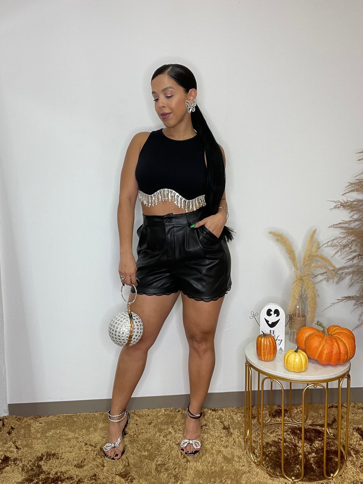 Short Leather Pant