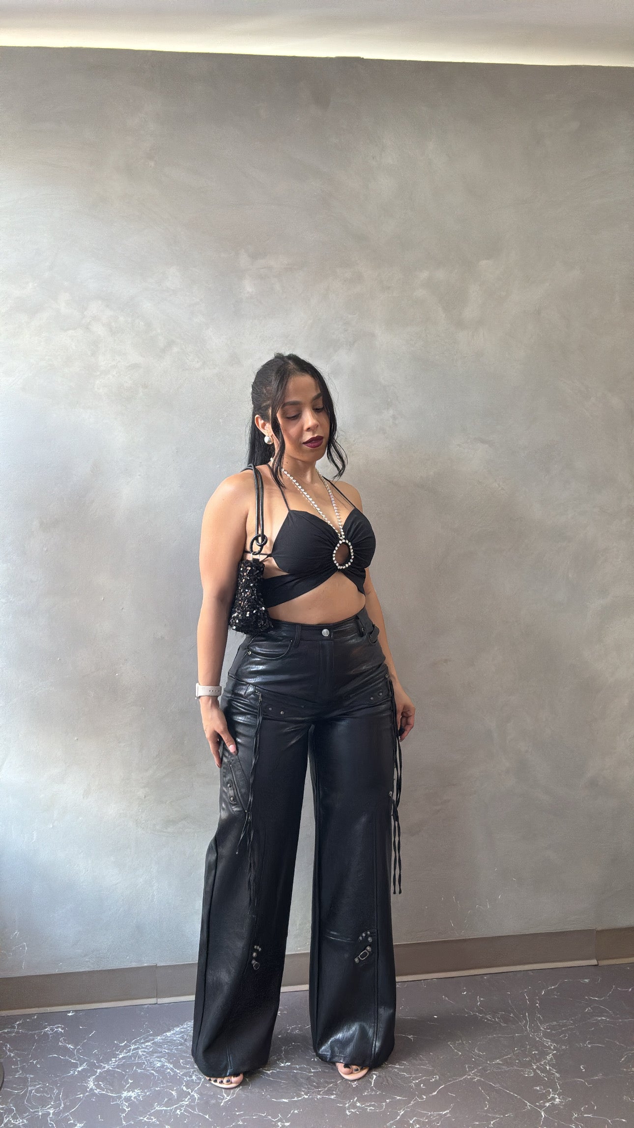 Leather Straight Pant