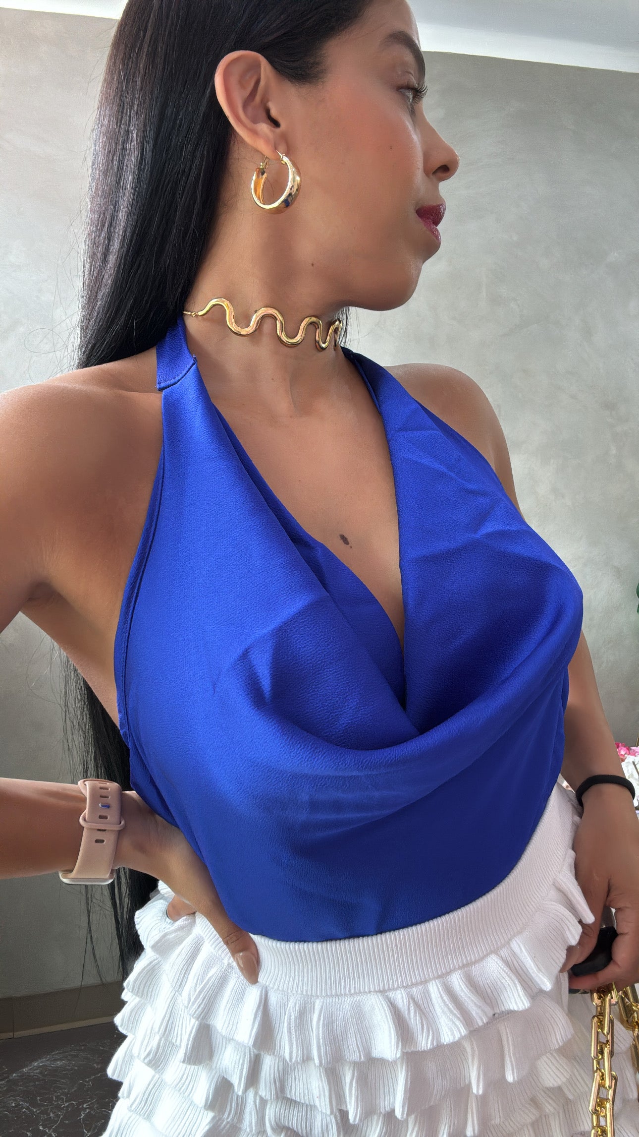 Royal Satin Top