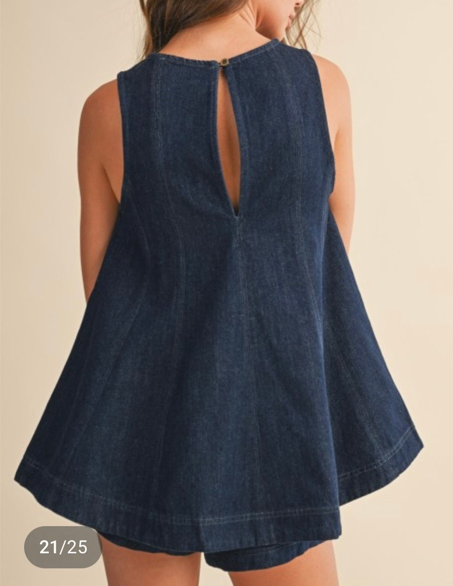 Denim Trapez Set