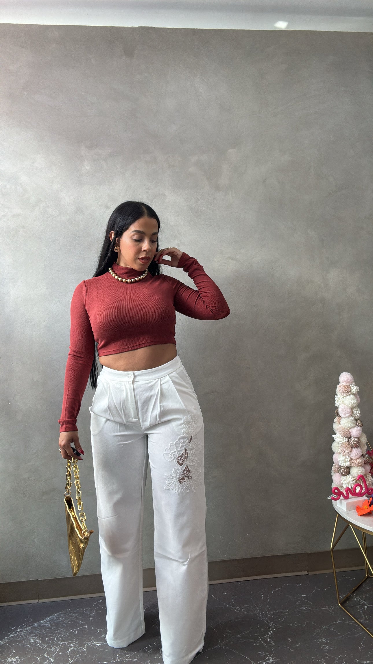 Detailed White Trouser