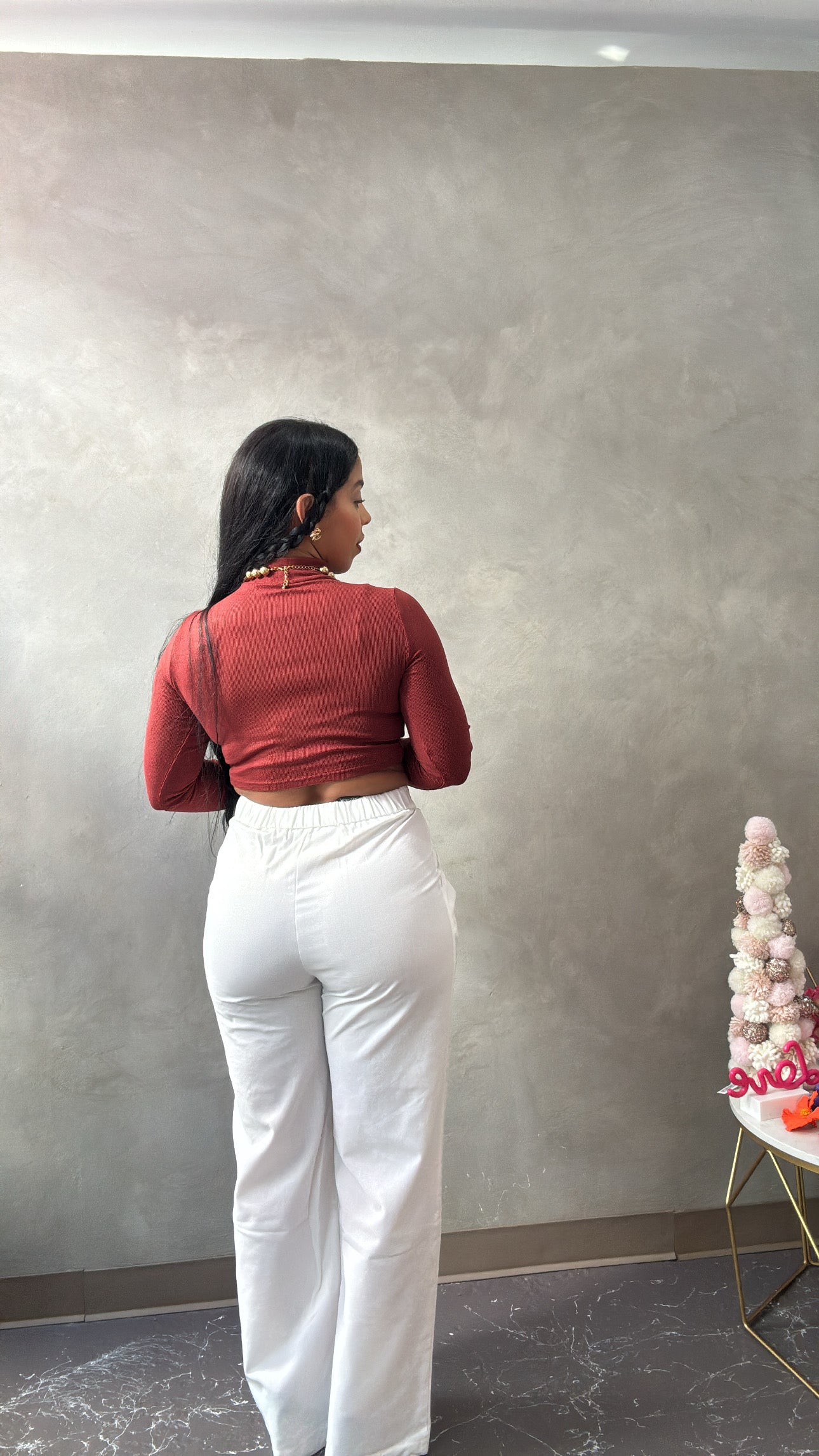 Detailed White Trouser