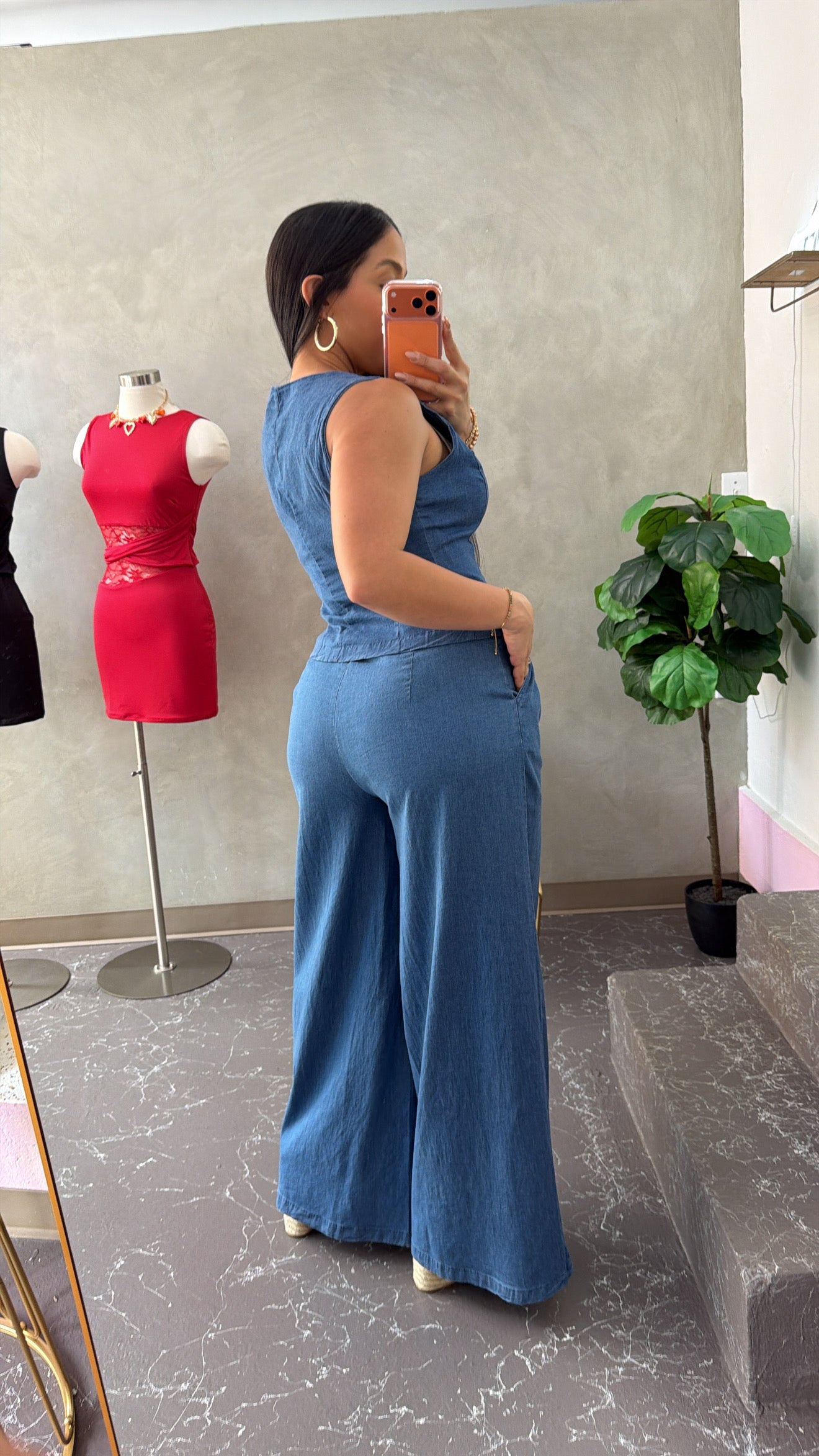 Vest Denim Set