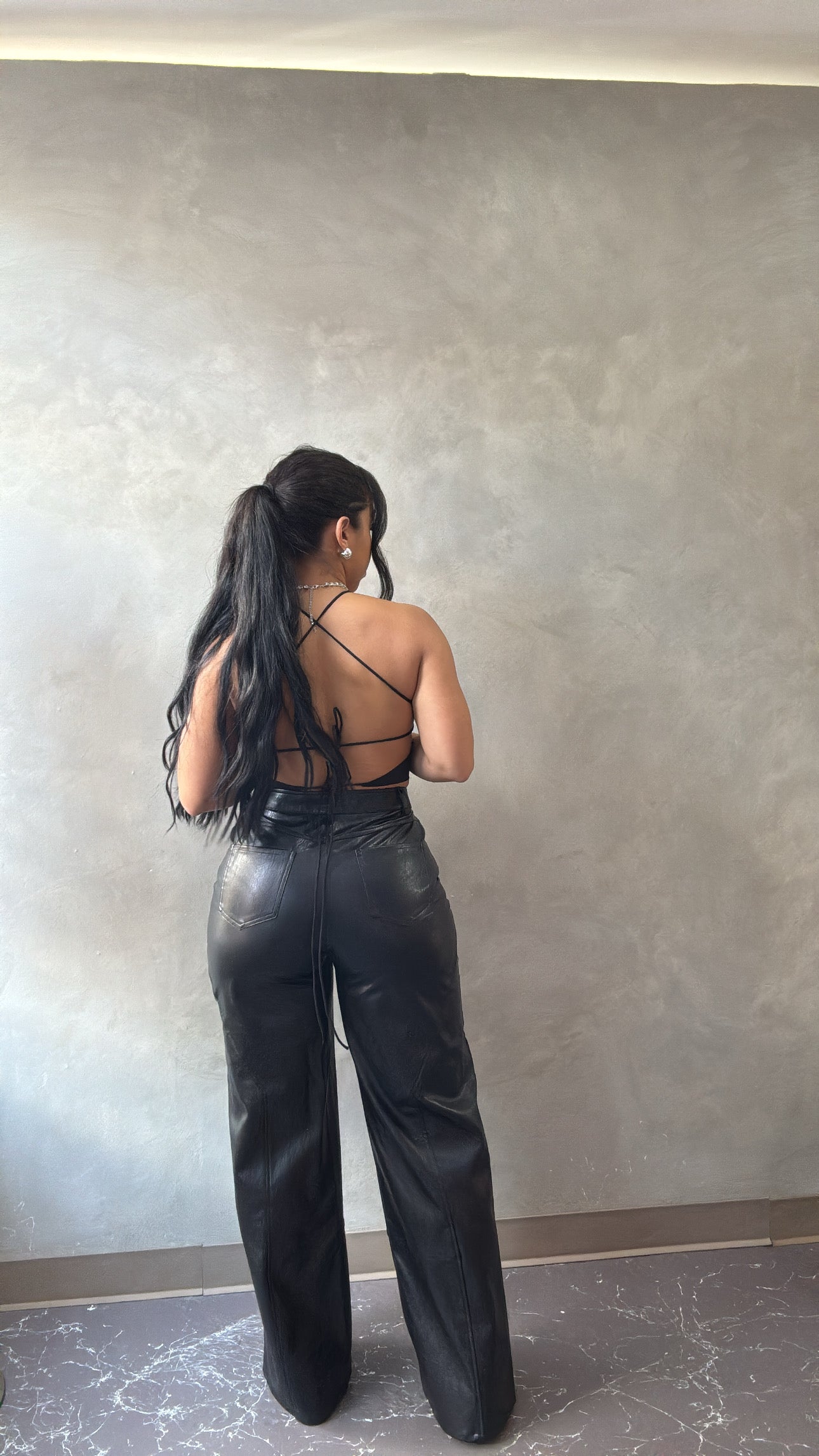 Leather Straight Pant