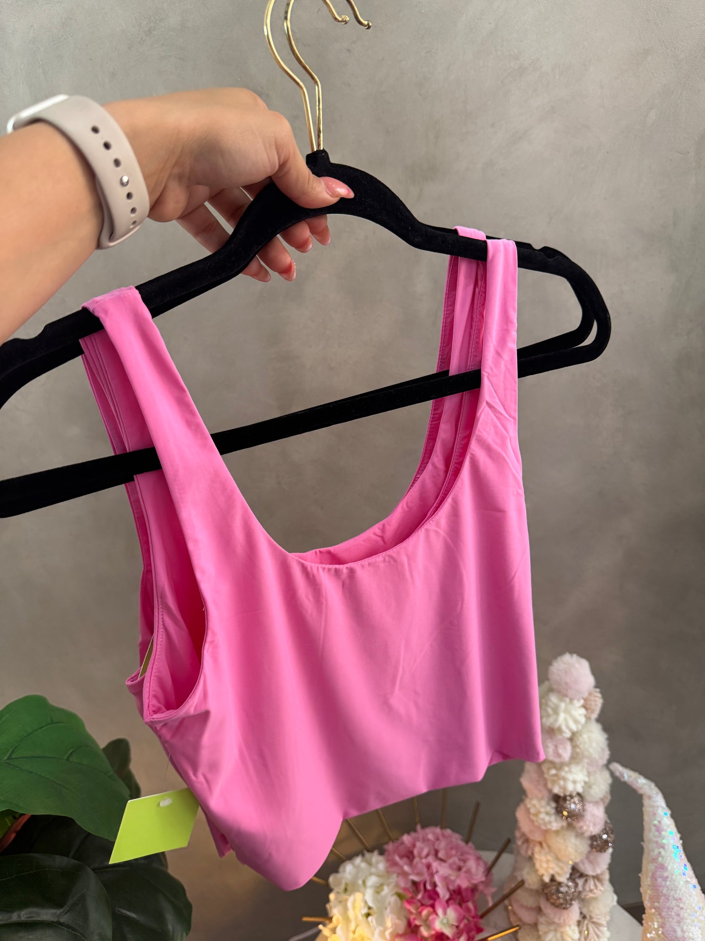 Pink Basic Crop Top