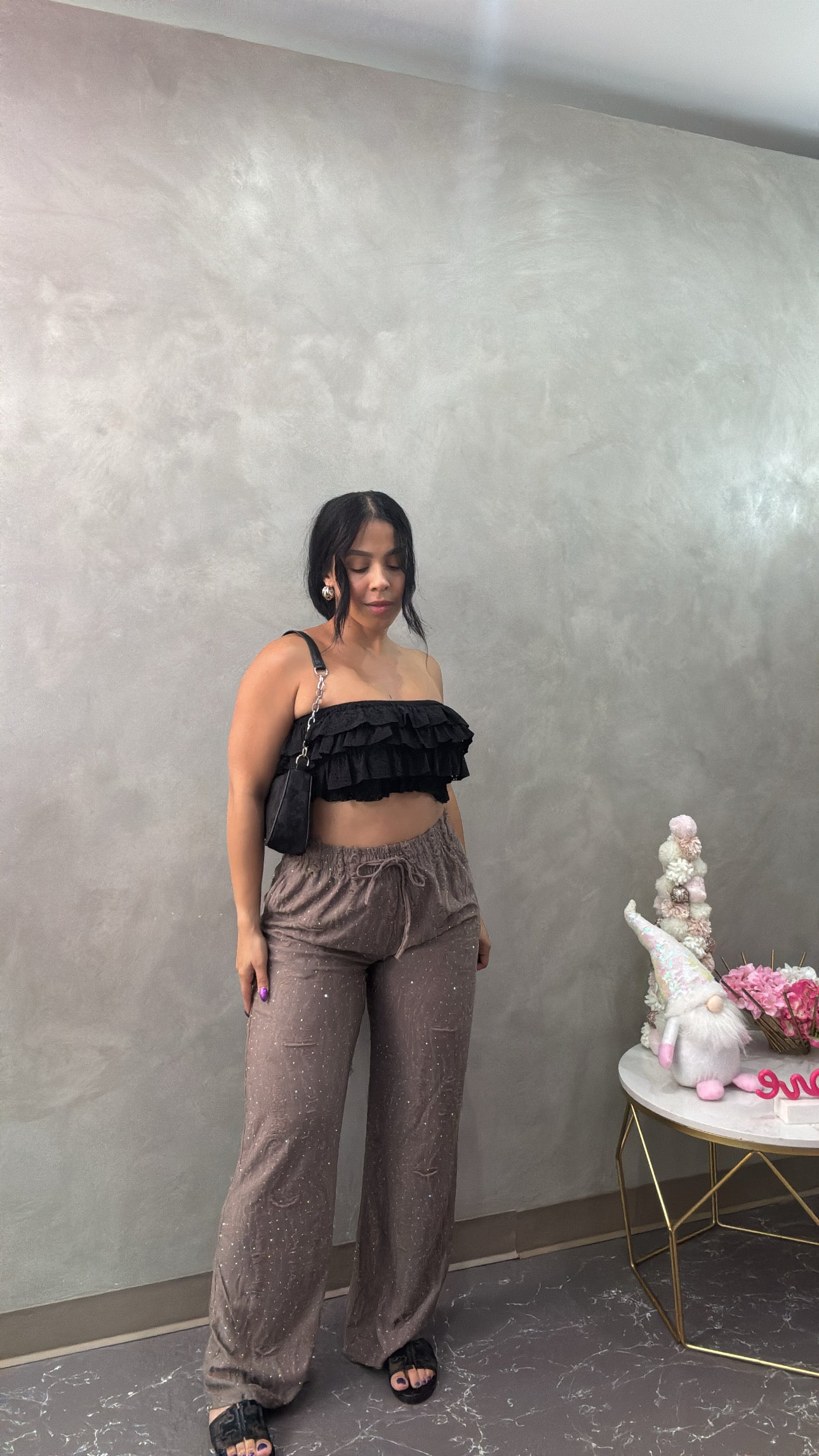 Rhinestone Lounge Pant (2 colors)