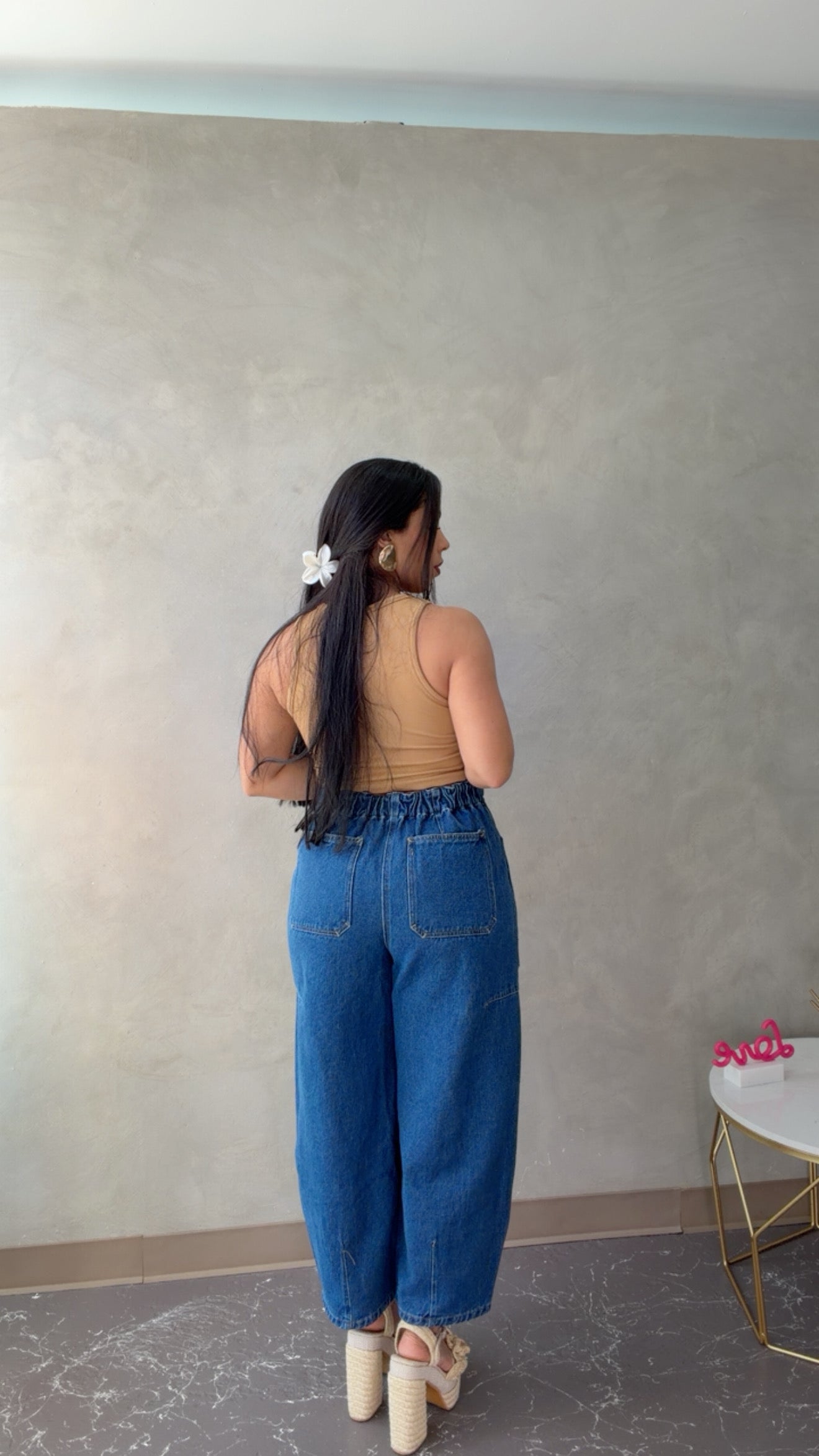 Denim Barrel Jean