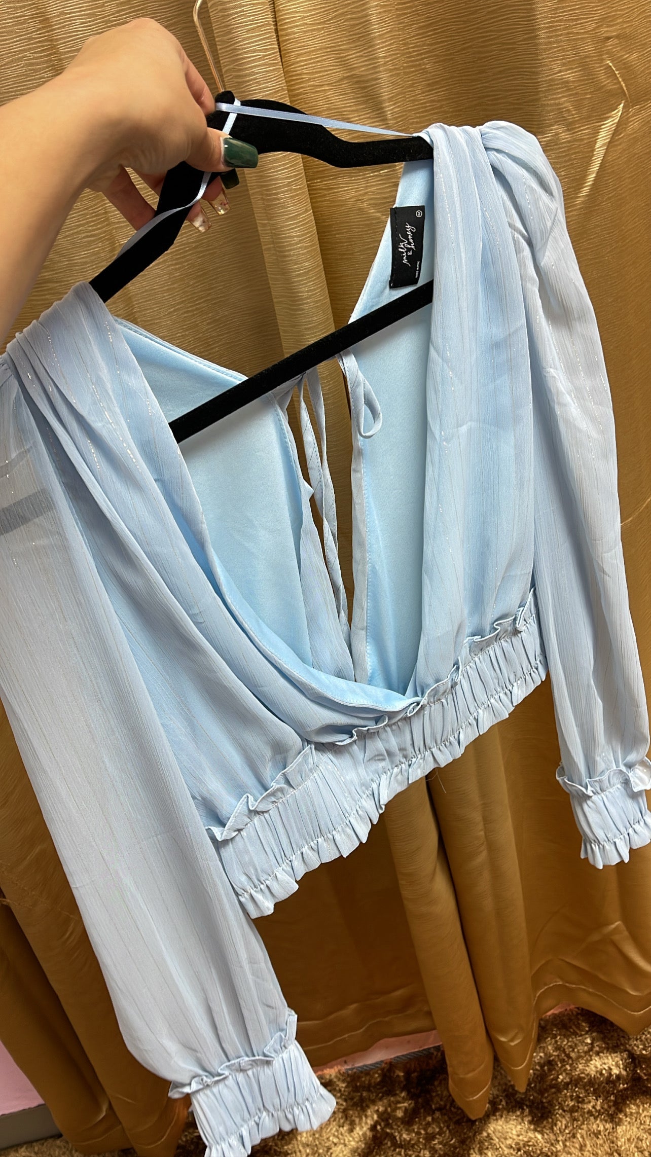Coral top | Blue top