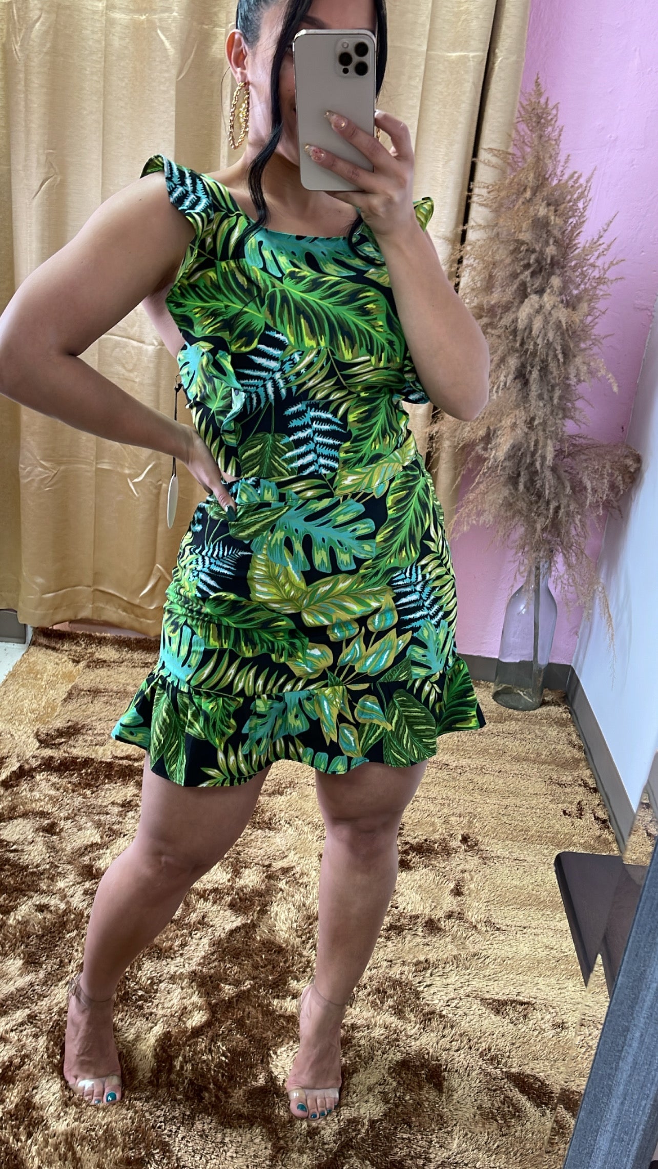 Green Sleeves Dress
