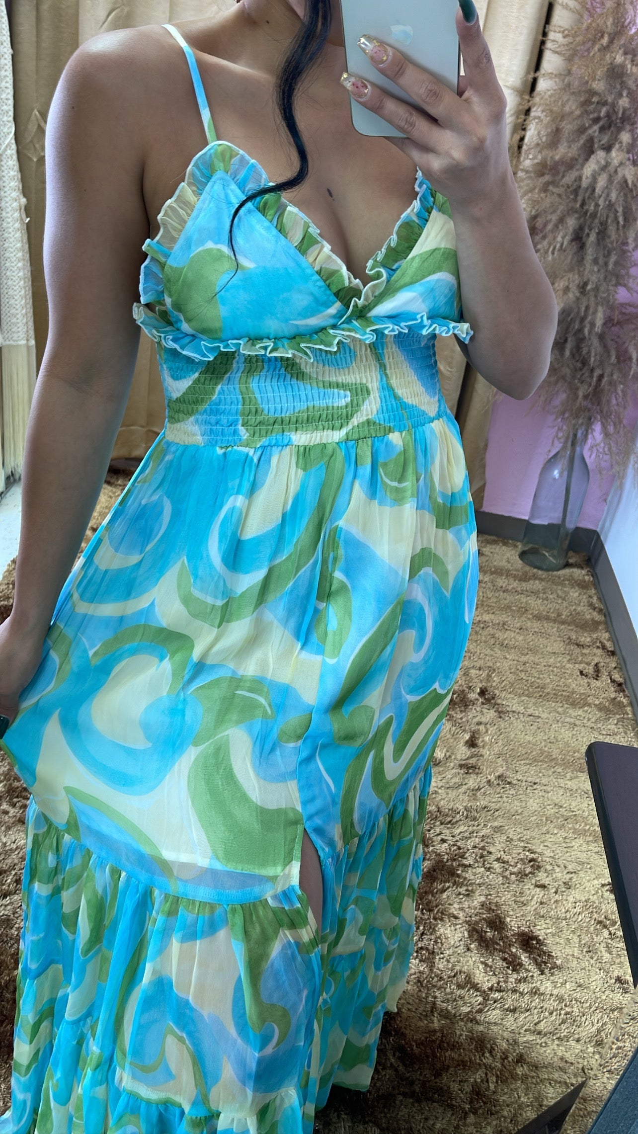 Aqua green maxi