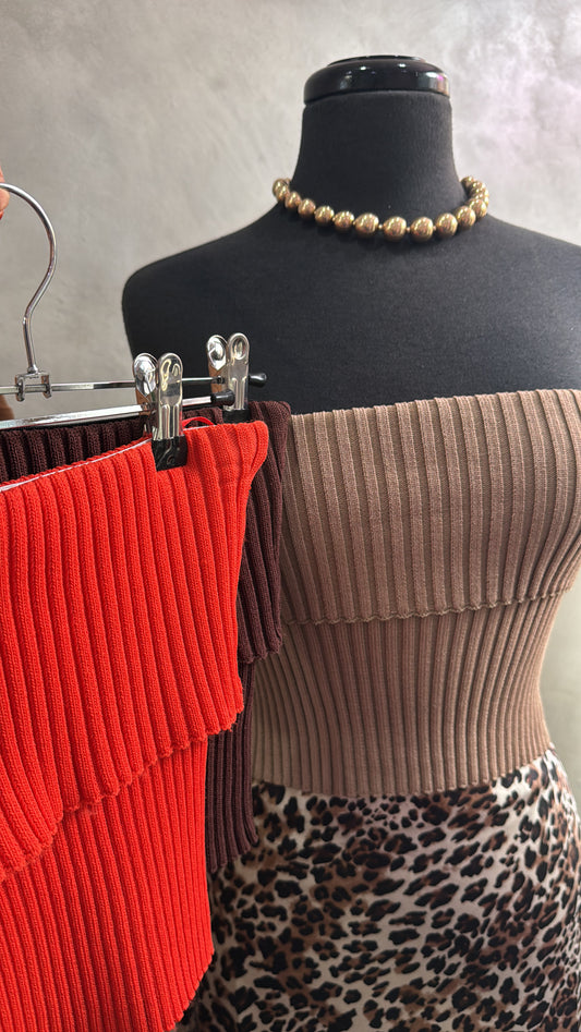 Knit tube top (3 colors)