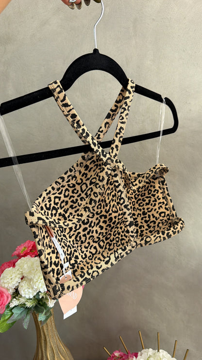 Leopard crop top