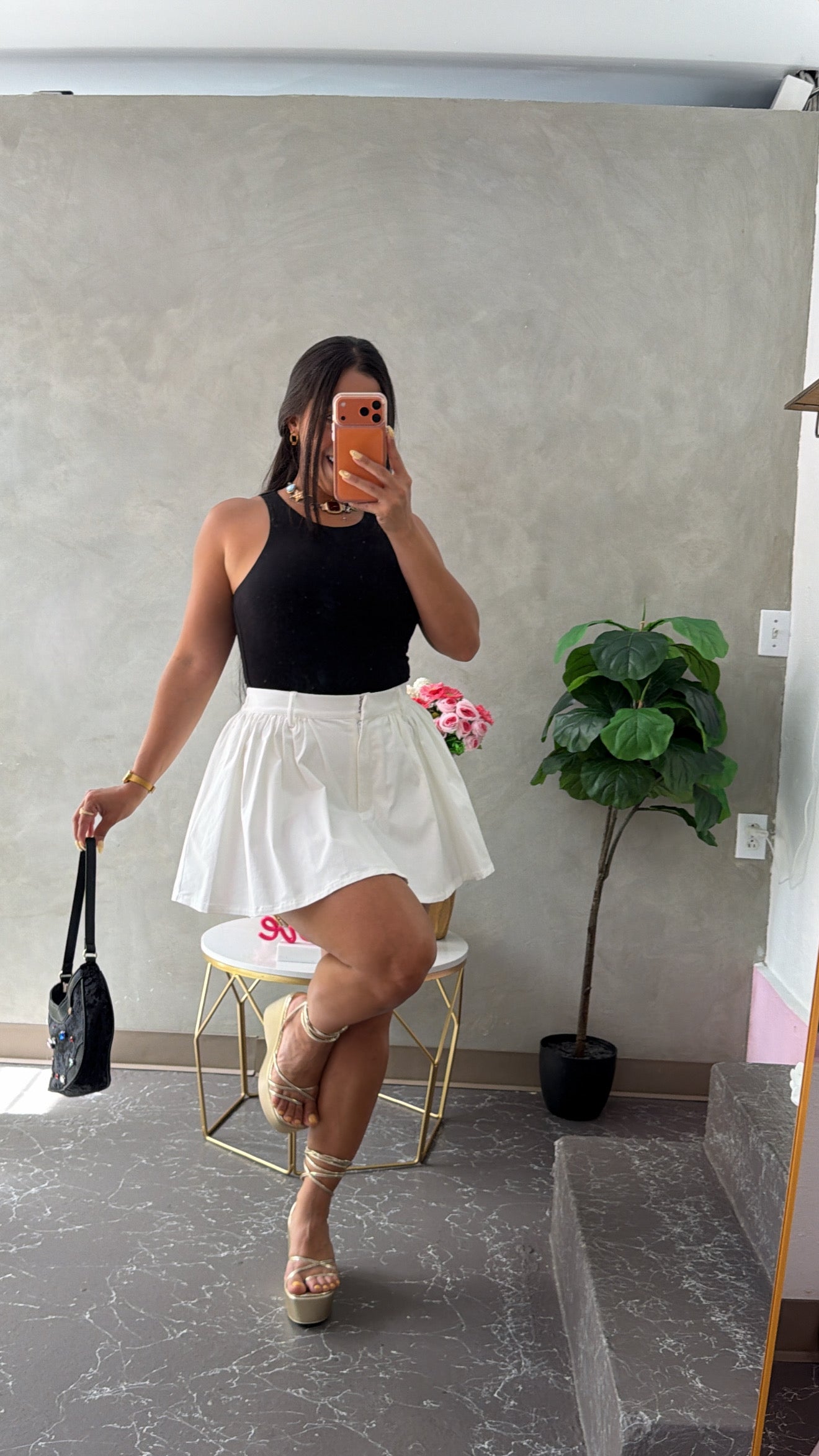 White Skort (pant debajo)