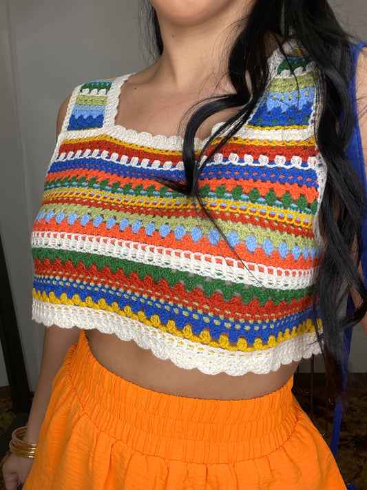 Multi Crochet Crop Top