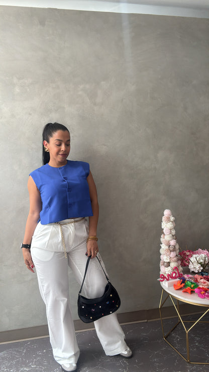 Royal vest & top