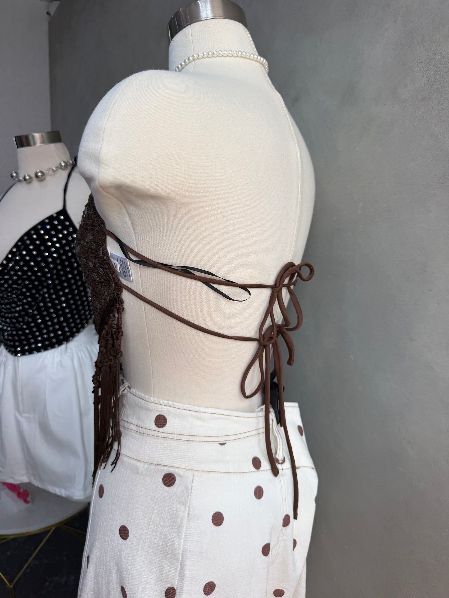 Mocca Fringe Top