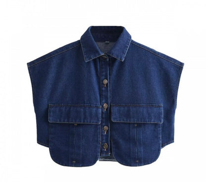 Denim Cargo Top