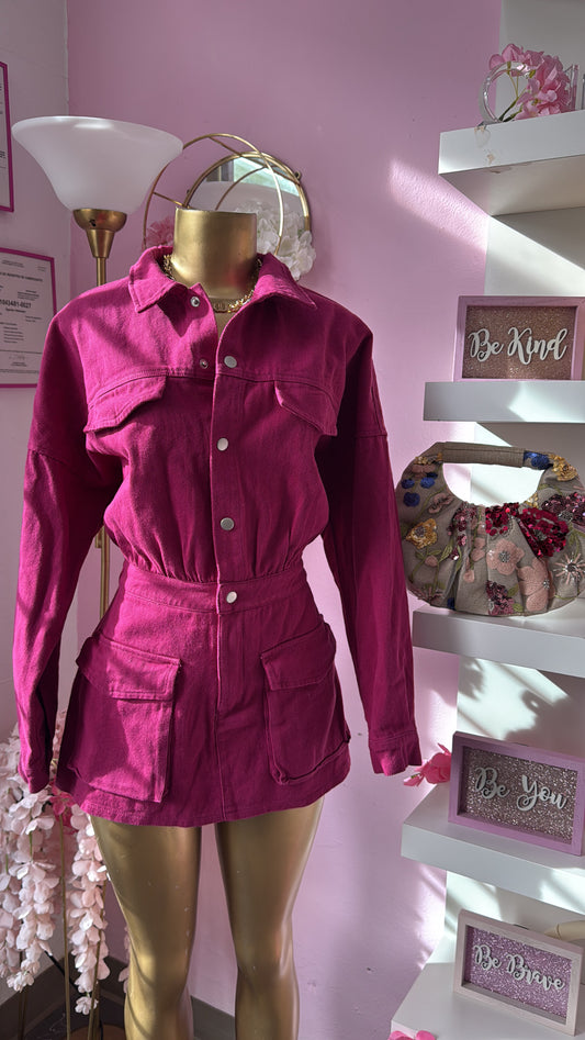 Magenta jumpsuit