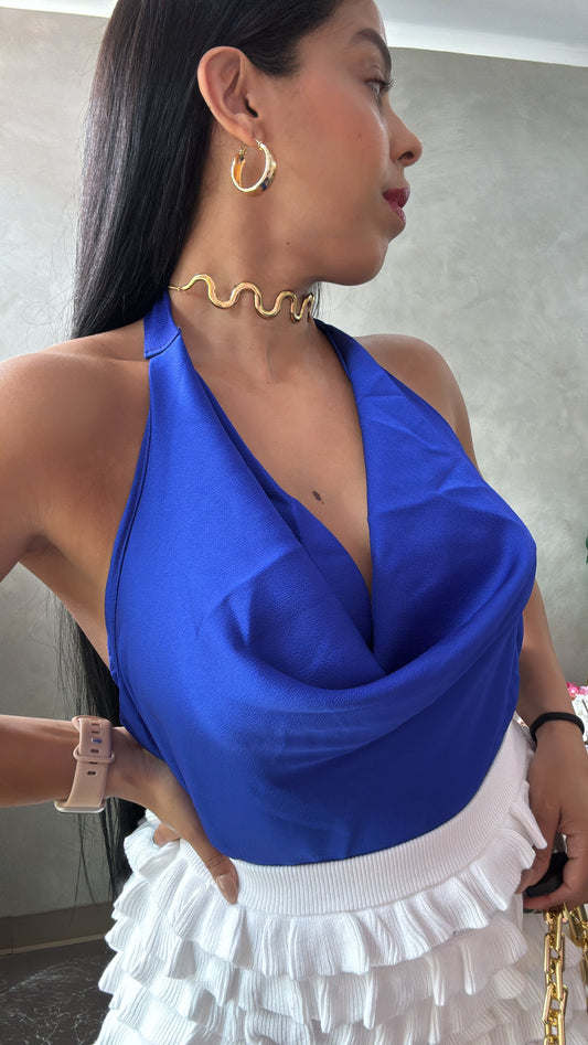 Royal Satin Top