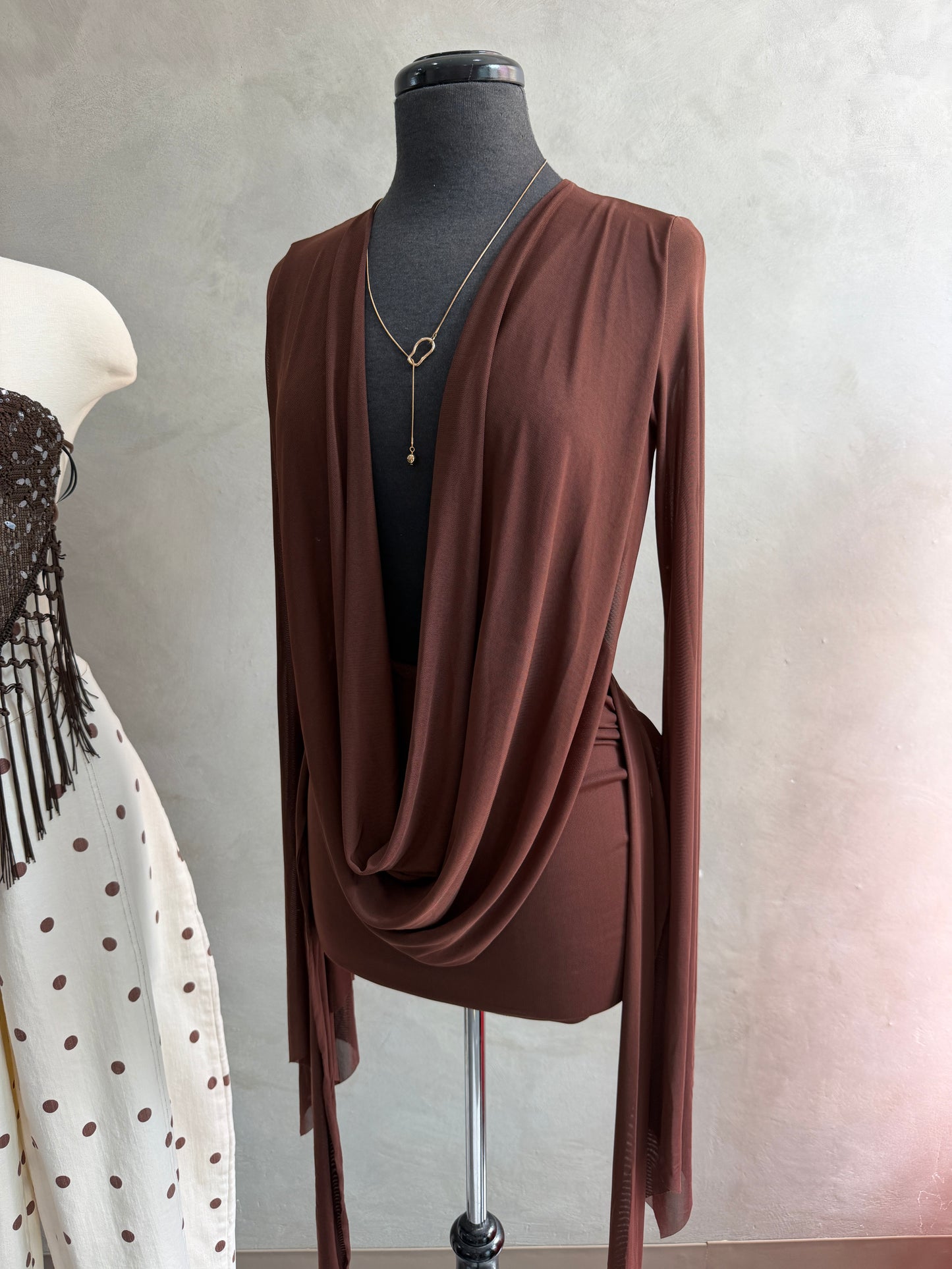 Chocolate Mesh Dress