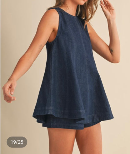 Denim Trapez Set