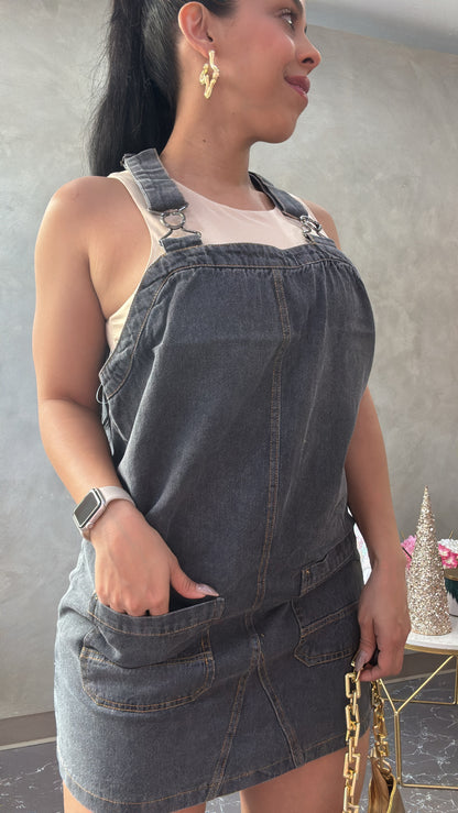 Denim Overall Dress