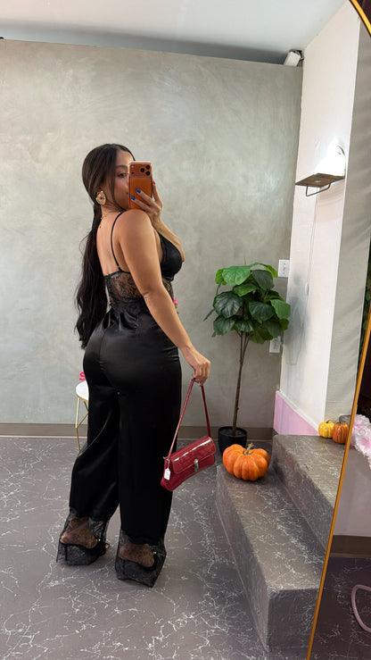 Satin & Lace Jumpsuit