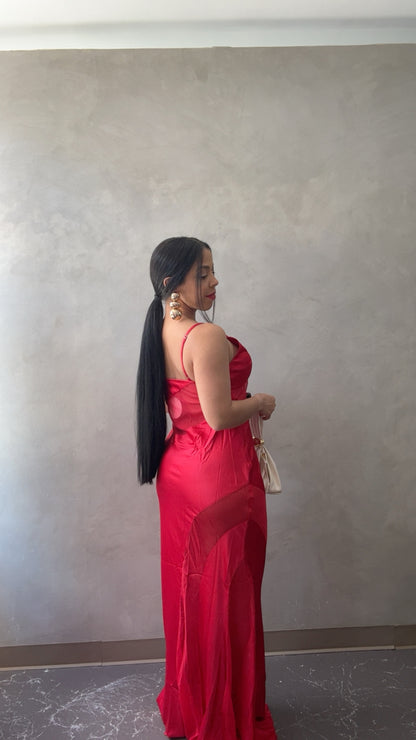 Satin Maxi Dress