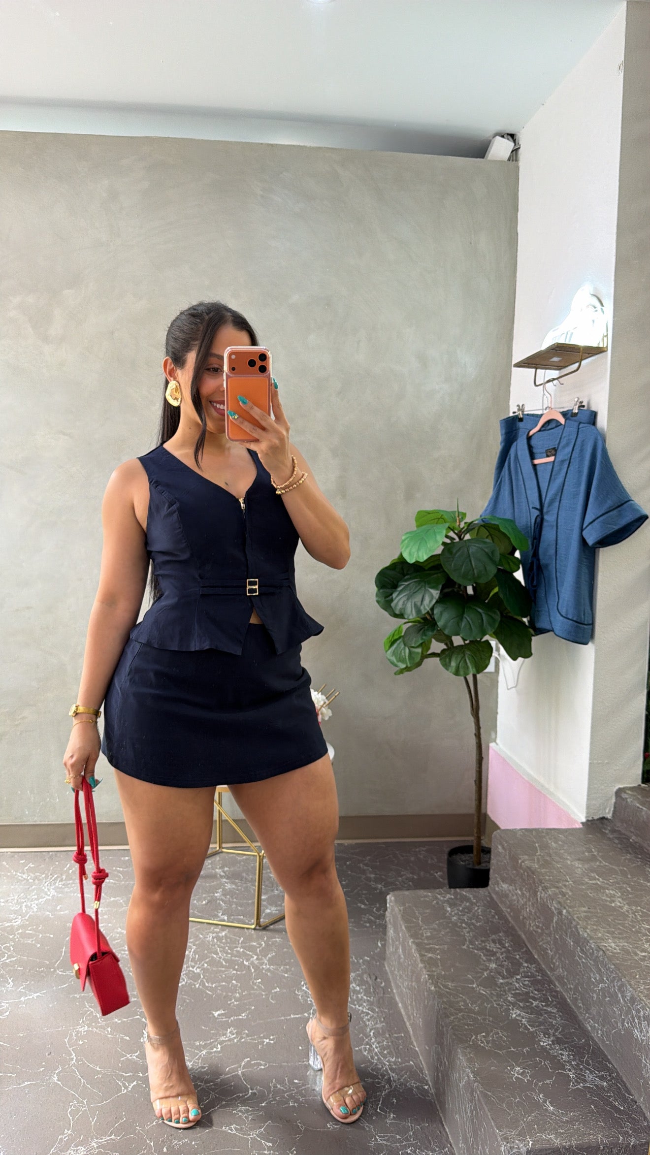Navy Skirpant & Vest