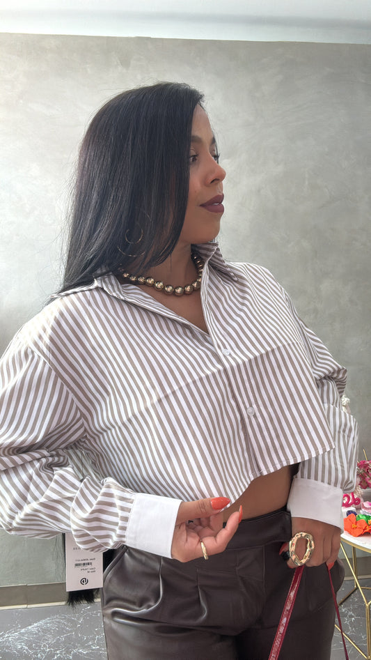 Cream Stripe Blouse