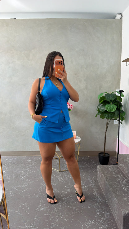 Vest Skirtpant Set