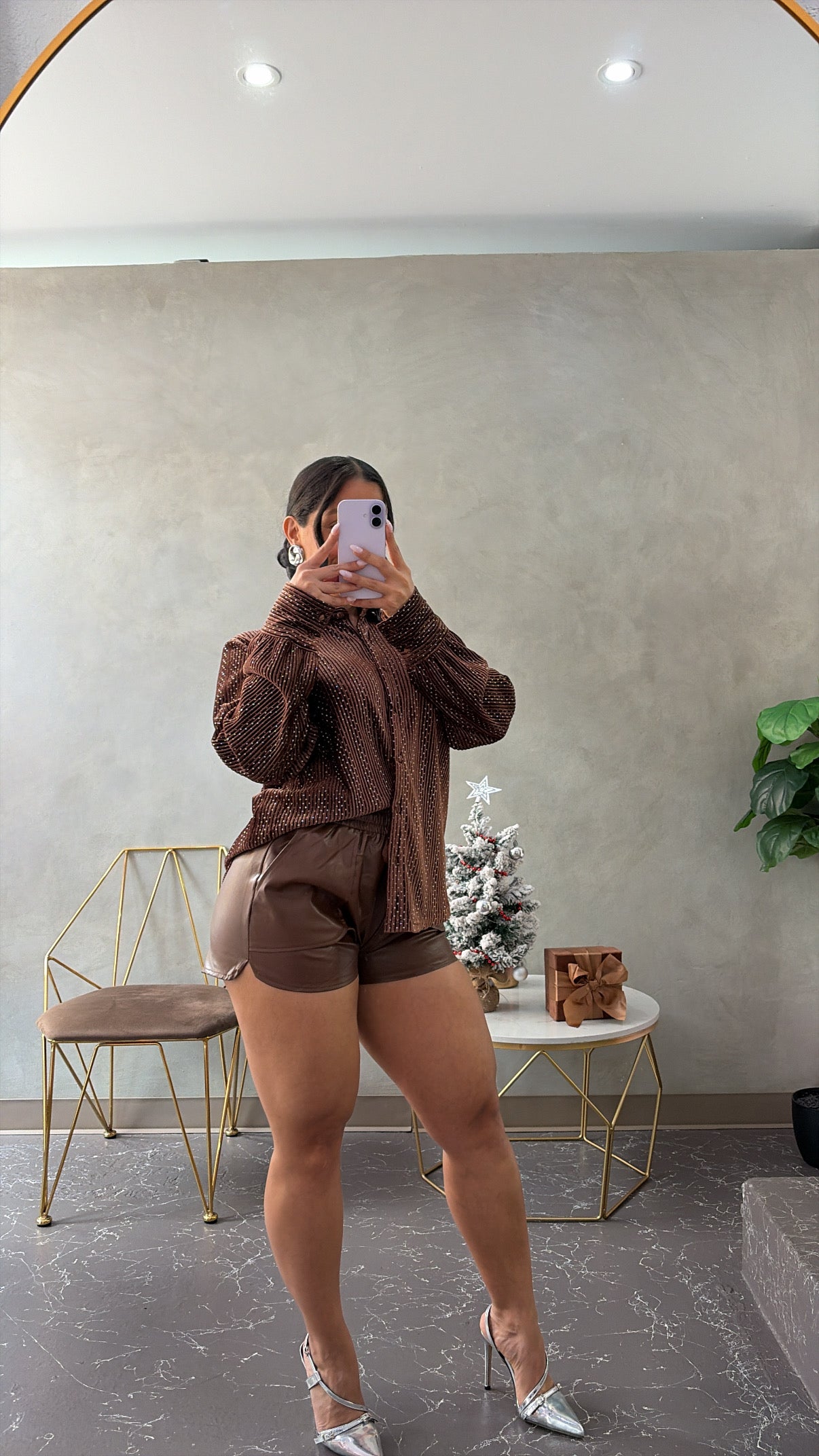 Brown leather Pant