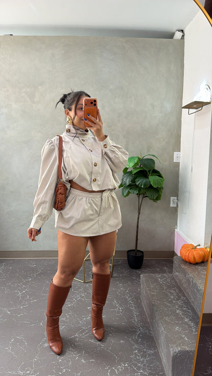 Khaki Mock Set