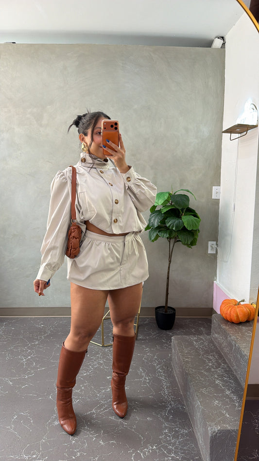 Khaki Mock Set