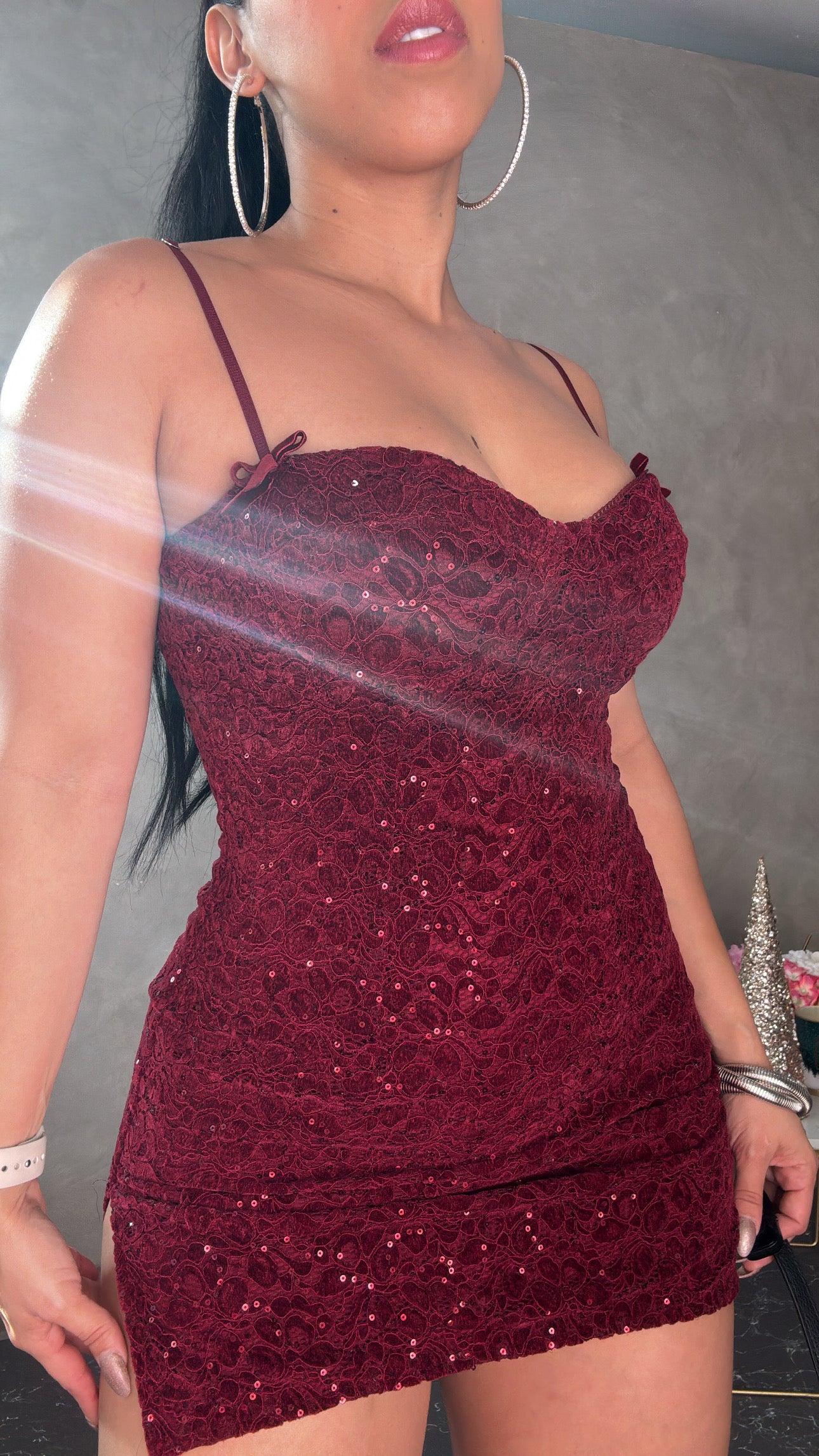 Wine Sensual Dress