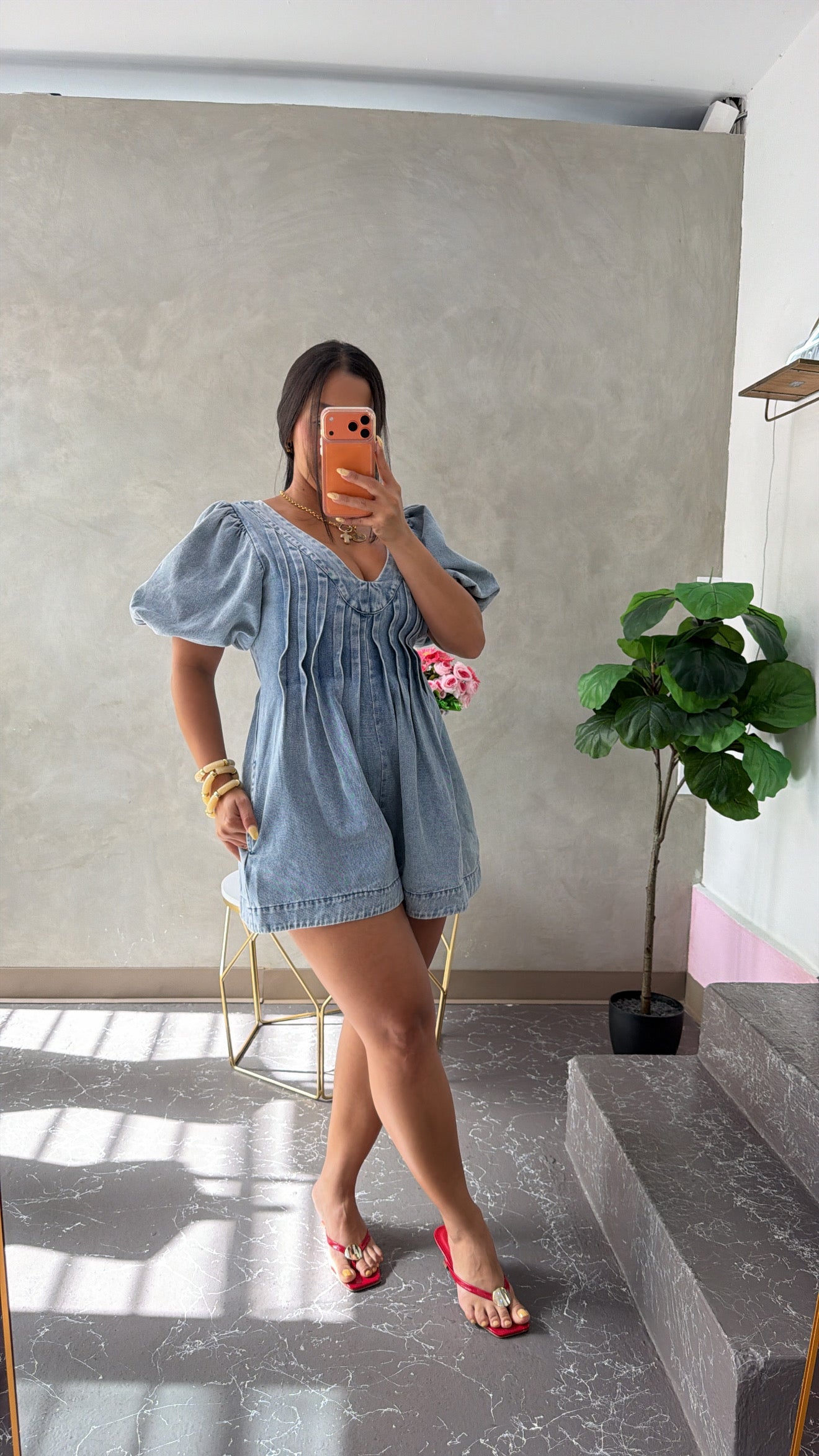 Bubble arm jumpsuit