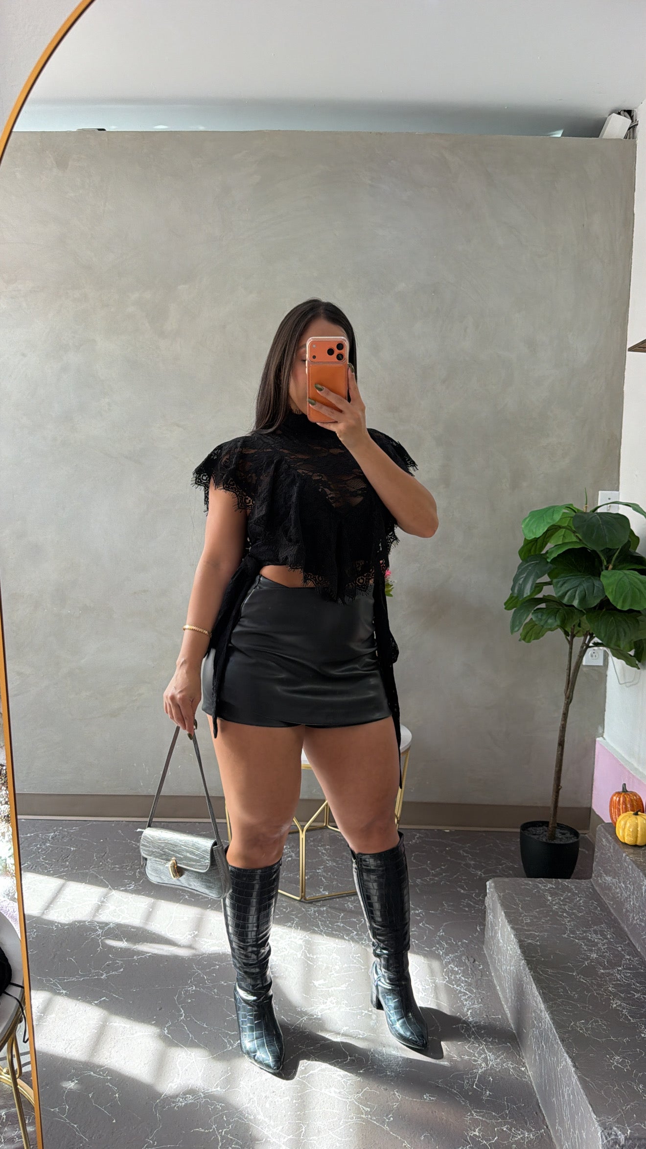 Leather Skort