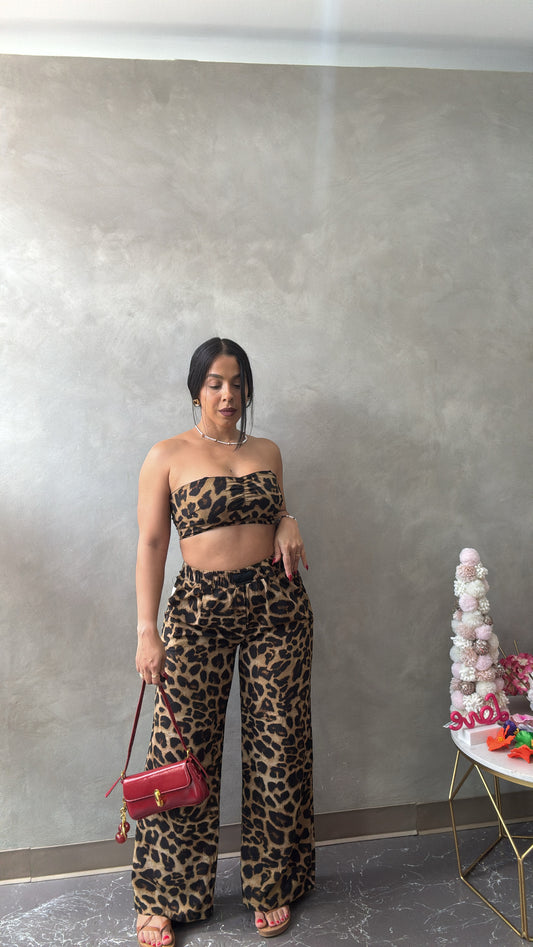 Leopard Crop Set