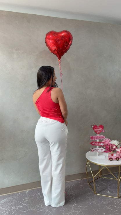 One sholder V top ( 3 colors)