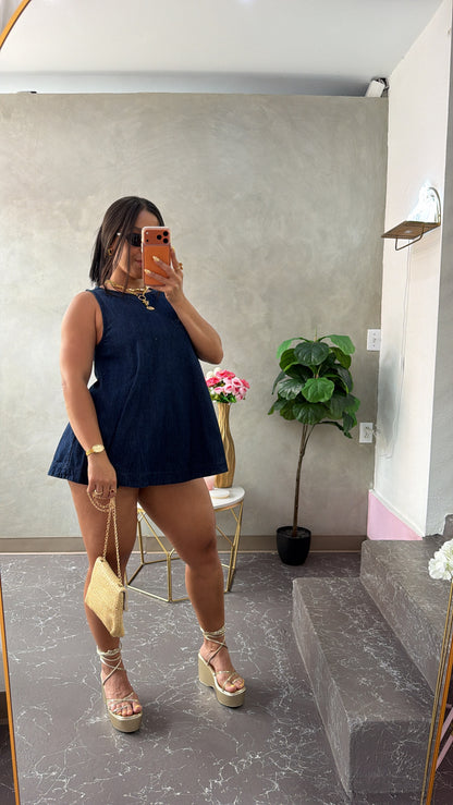 Denim Trapez Set