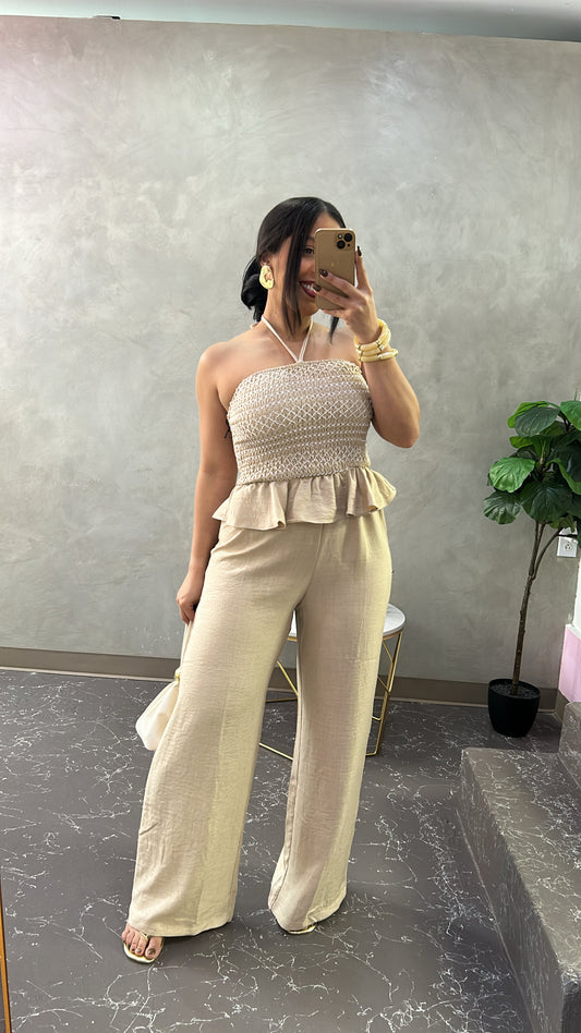 Neutral Classy Jumpsuit