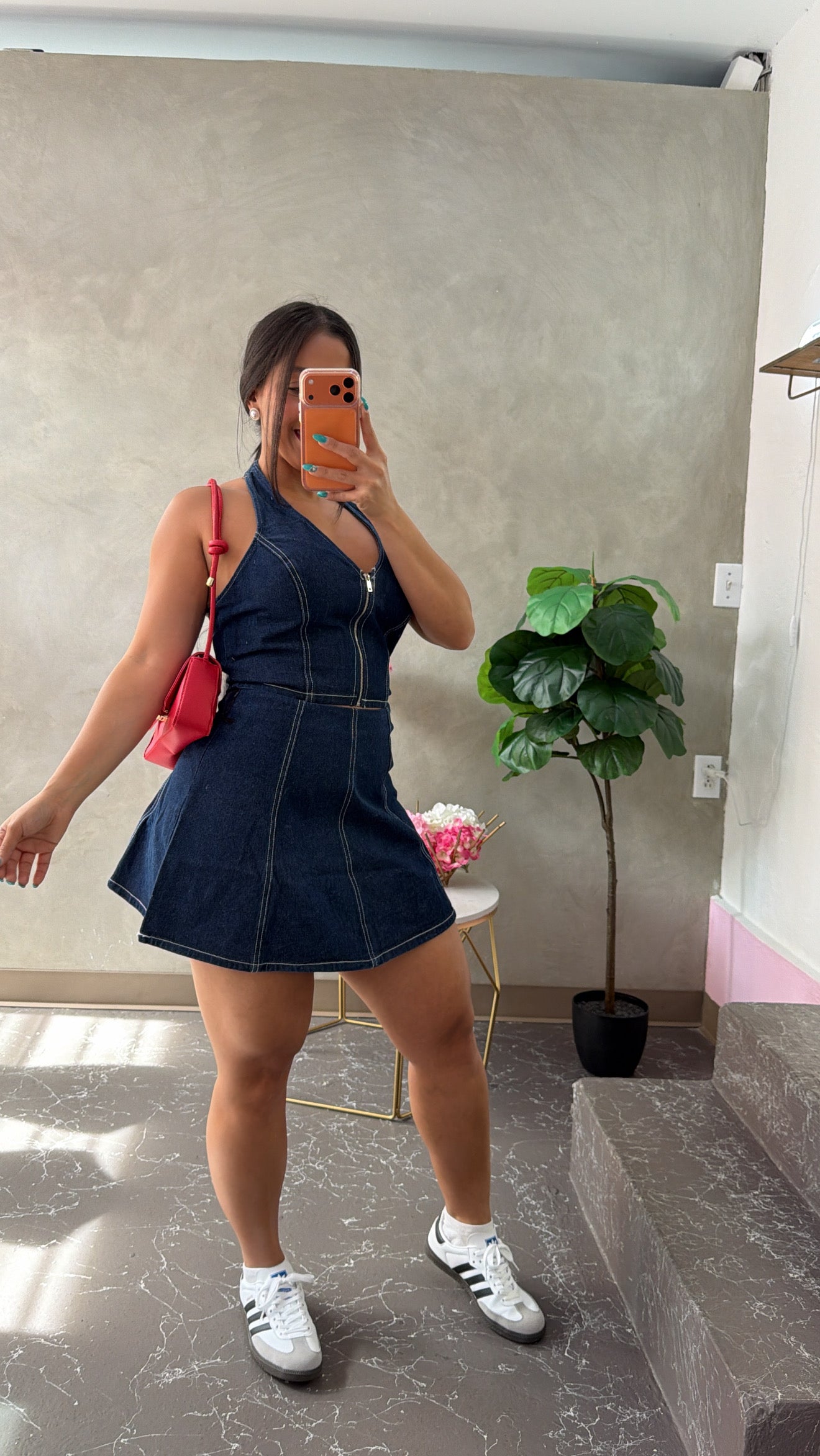 Denim Skirt Set