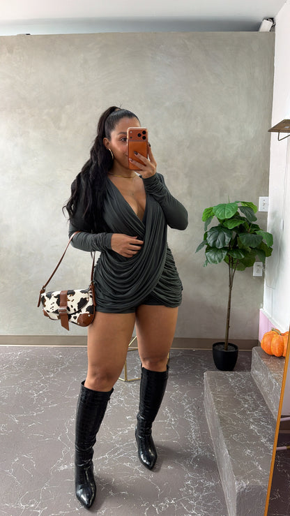 Dark green romper