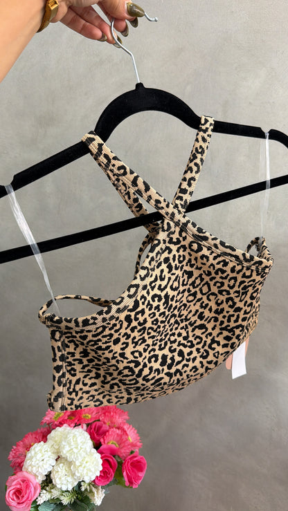 Leopard crop top