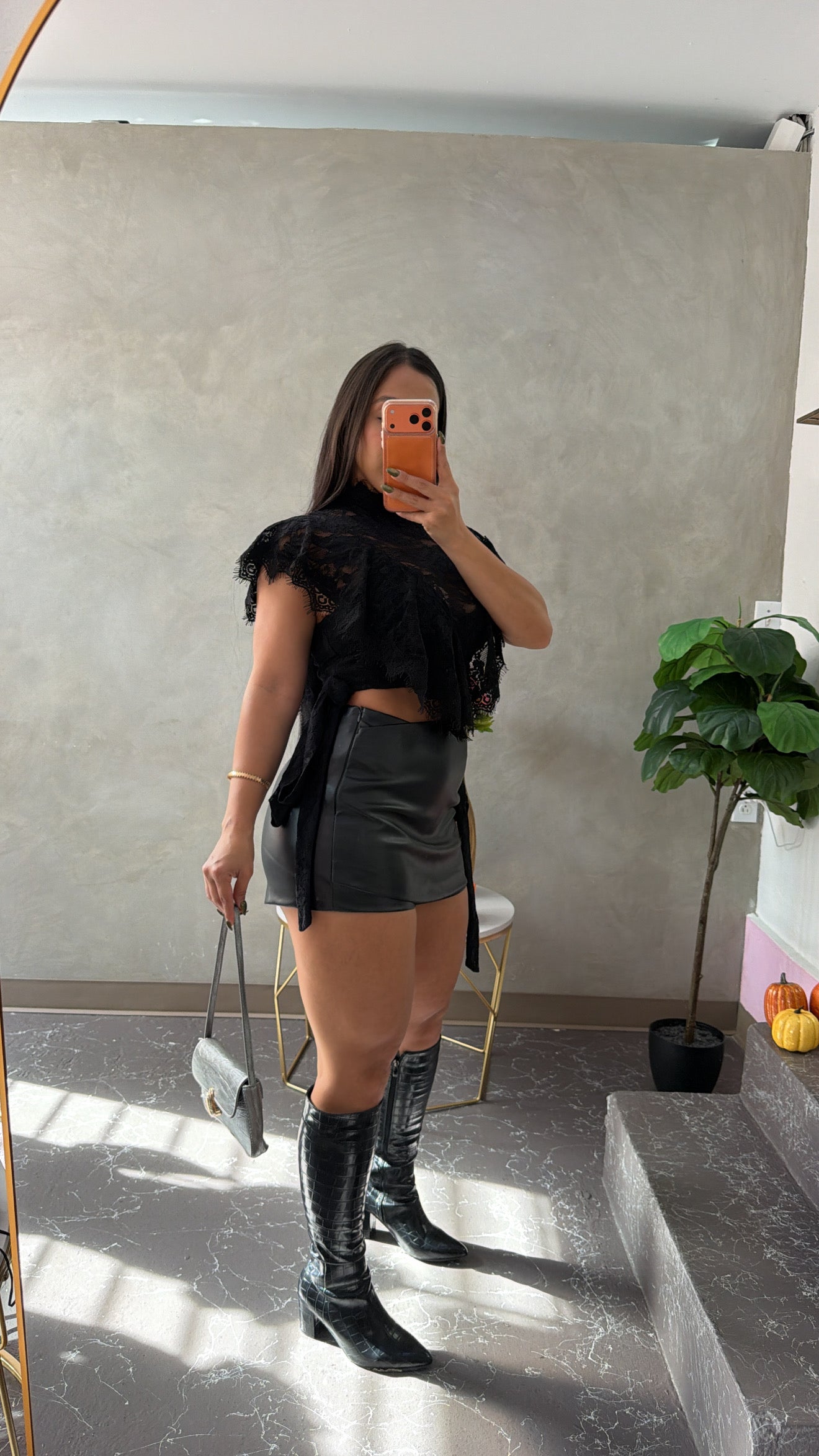 Leather Skort
