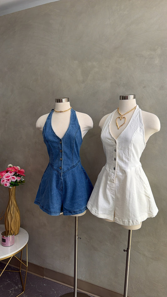 Flare Demin Jumpsuit