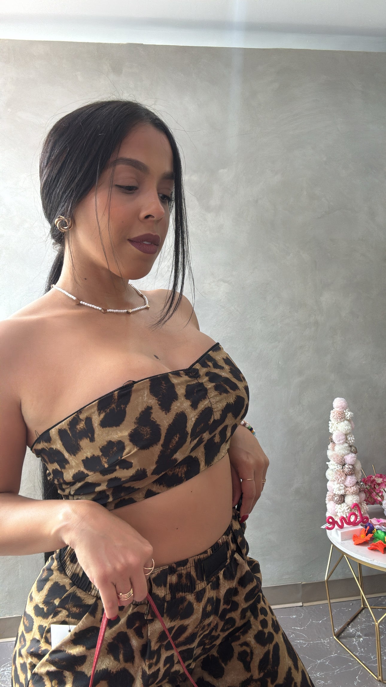 Leopard Crop Set
