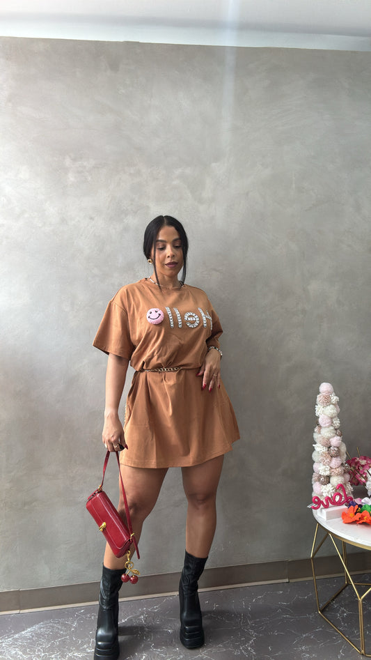 Hello T shirt Dress